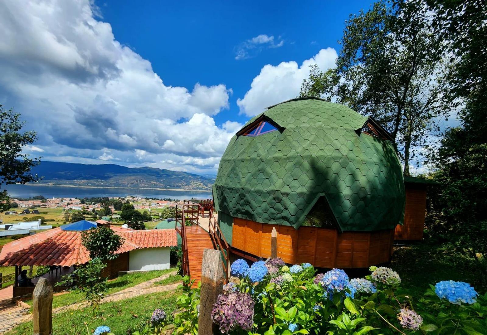 Glamping Sede Campestre Mirador De Pueblo Viejo Otel Guatavita Dış mekan fotoğraf