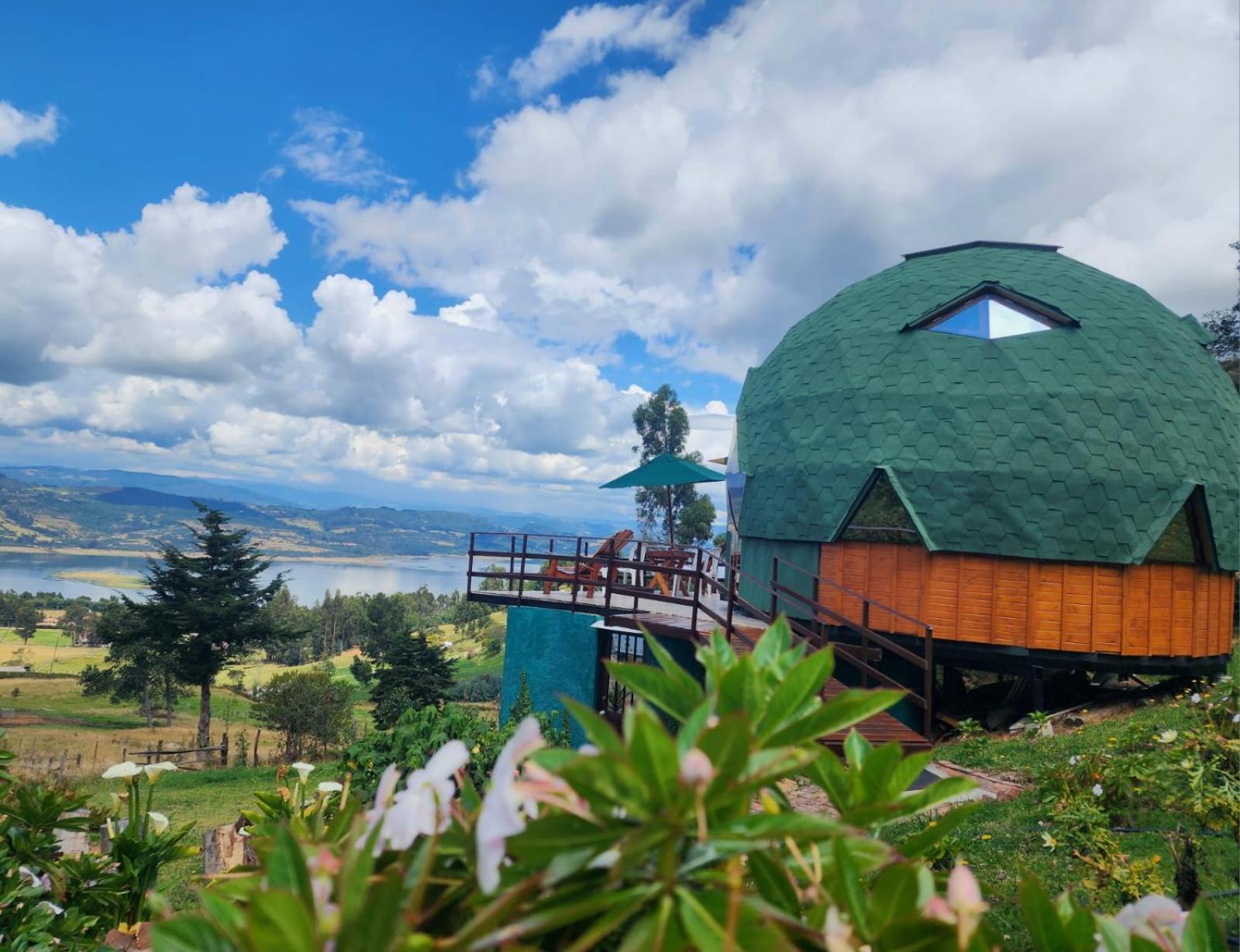 Glamping Sede Campestre Mirador De Pueblo Viejo Otel Guatavita Dış mekan fotoğraf